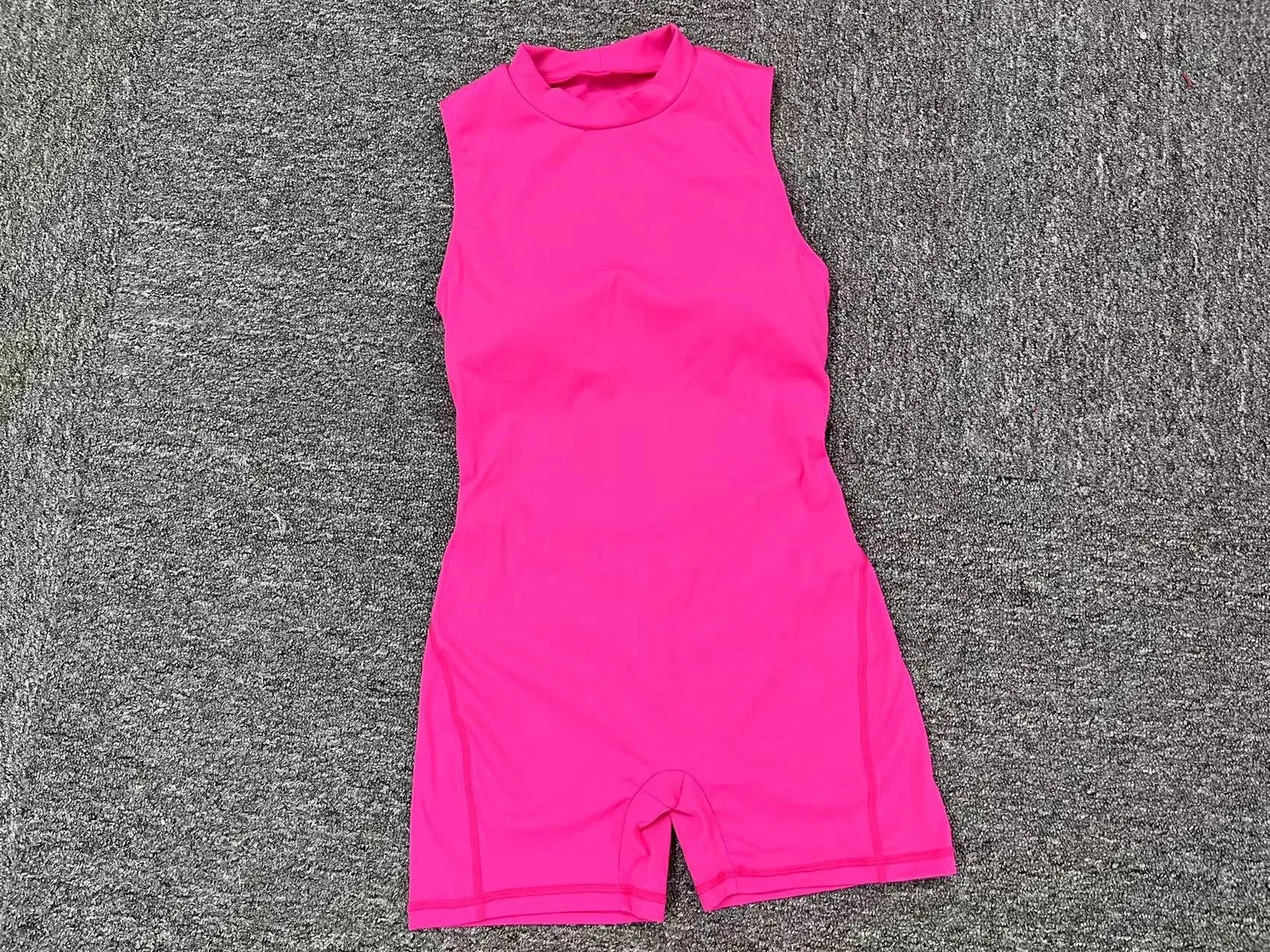 Backless Jumpsuit Women's Yoga Suit Short Sports Suit Short Sleeve Gym Clothes Push Up Training Fitness Yoga Bodysuit Sportswear
