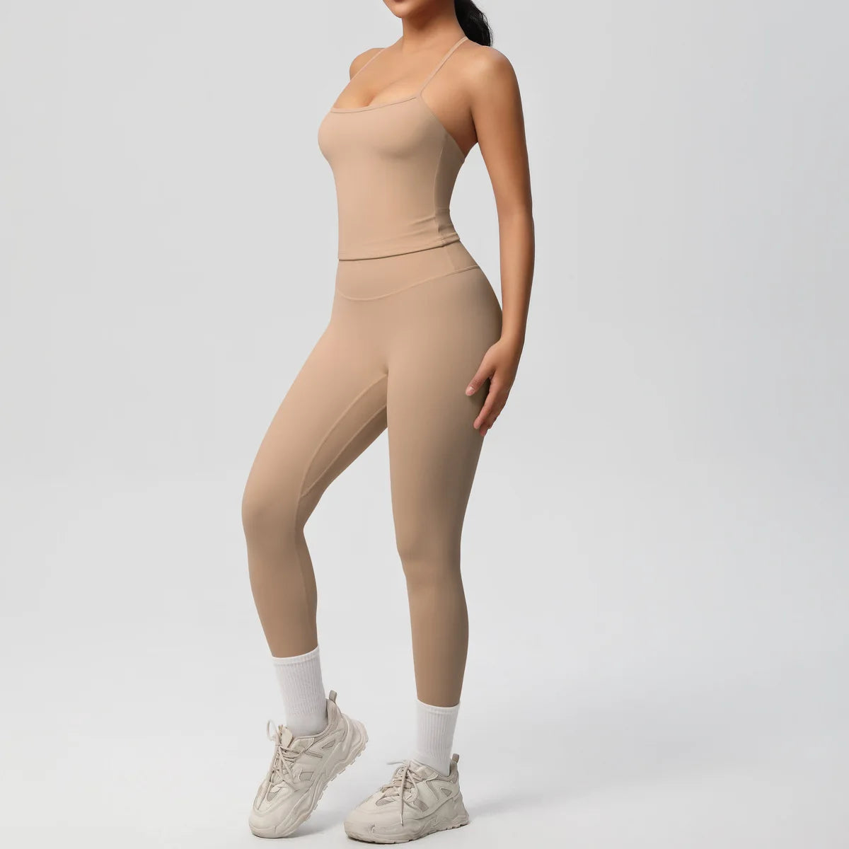 Yoga Outfits Women Tracksuit Fitness Suit Training Sleeveless Sport Gym Set Workout Overalls Sports Underwear Sportswear