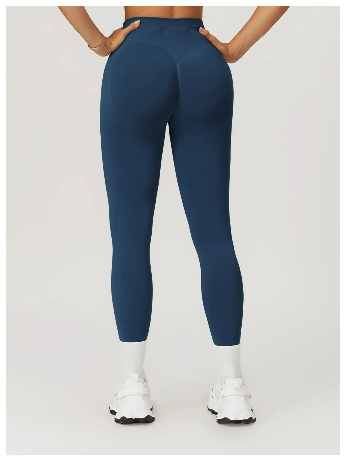 Seamless Fitness Leggings Women Sport High Waist Elastic Ribbed Yoga Leggings Gym Jogging Quick Dry Push Up Slim Pants Female