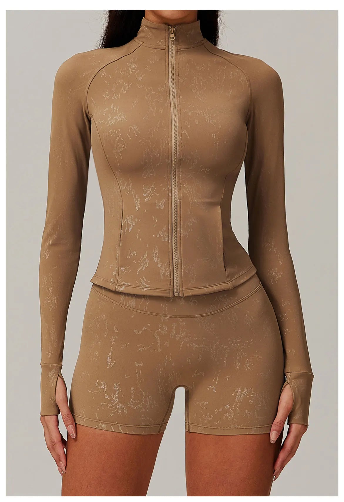 Zipper Jacket Women Yoga T-shirts Crop Tops Solid Sports Top Long Sleeve Running Shirts Sexy Quick Dry Fitness Gym Sport Wear