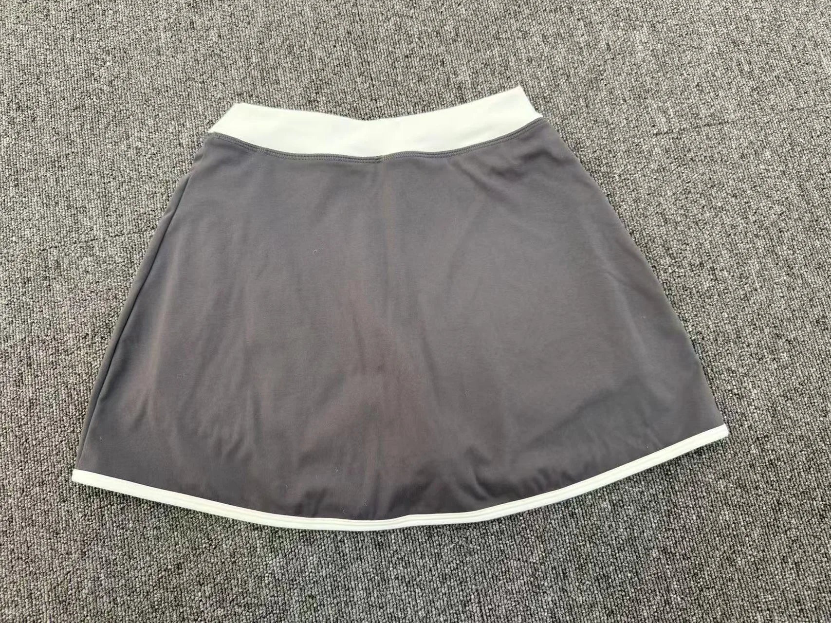 Color Blocking Sports Short Skirt Women's Yoga Short Skirt Tight Fitting Splicing Anti Glare Running Fitness Yoga Tennis Skirt