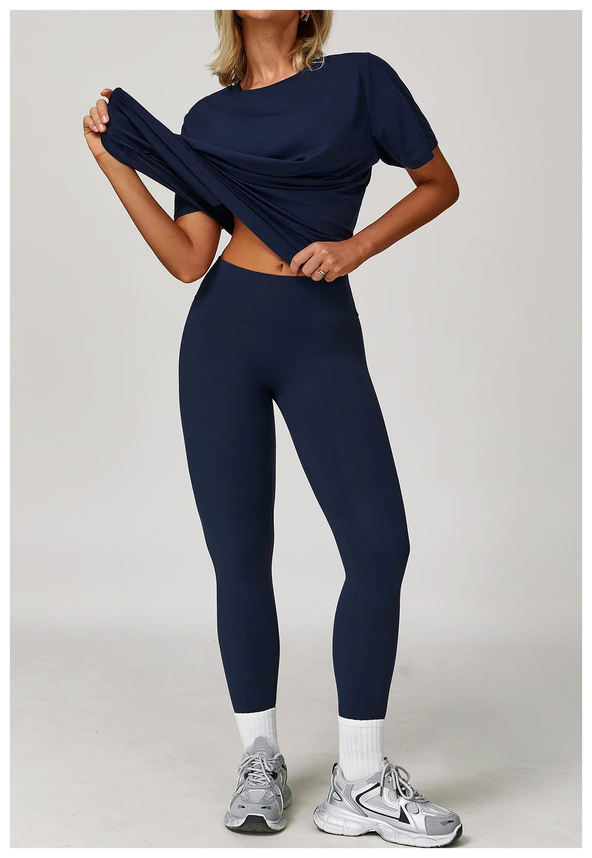 Loose Yoga Shirts Women Top Quick Dry Running Top Tights Push Up Workout Gym Clothes Female Short Sleeve Fitness Sports T-Shirts