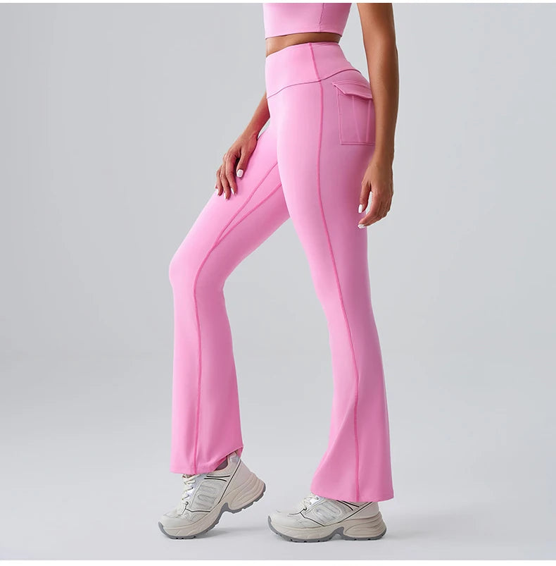 Sports Leggings Women Flares Leggings High Waist Tights Scrunch Butt Yoga Flares Pants Push Up Gym Leggings Women Yoga Clothes