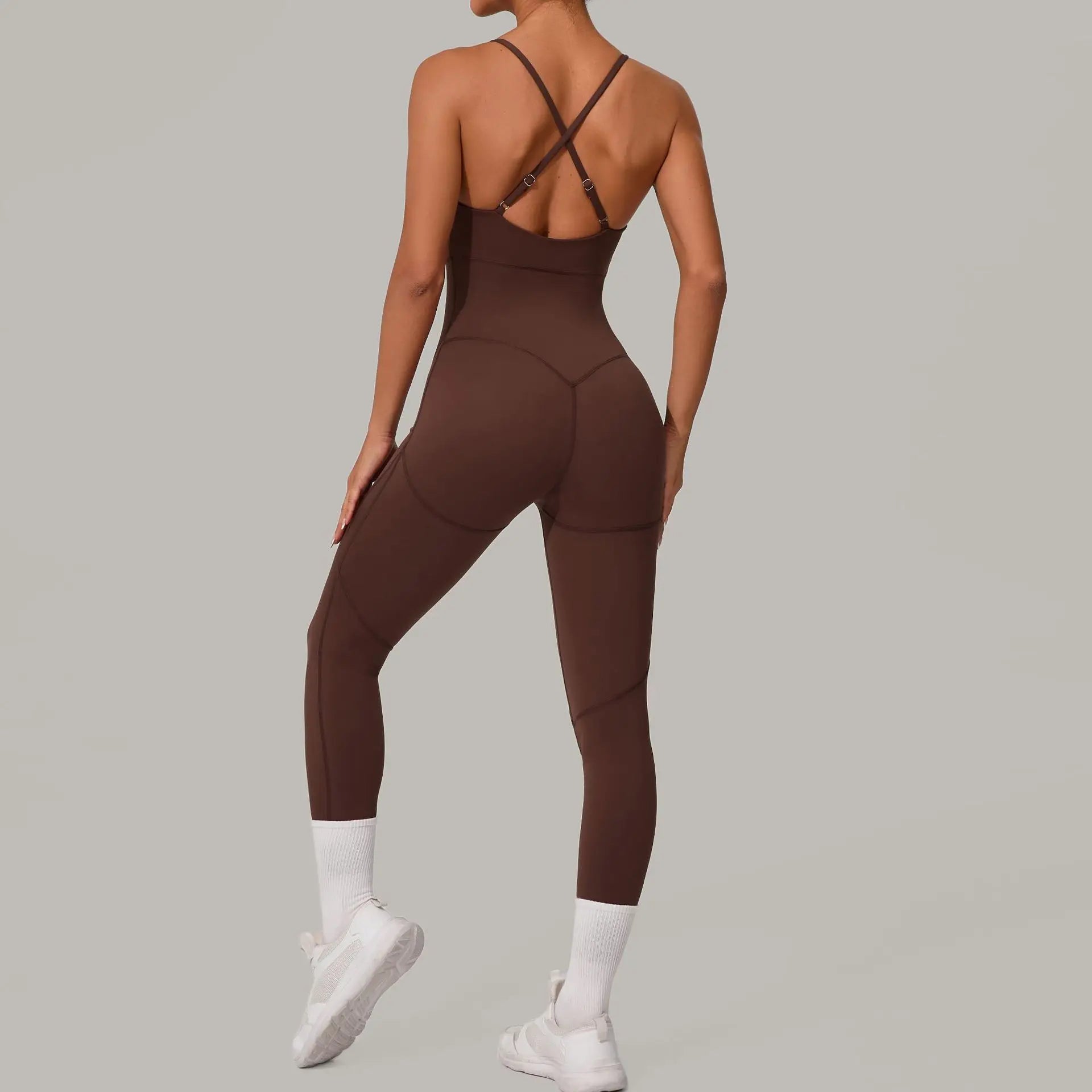Women's Tracksuit Jumpsuits One-Piece Suit Sleeveless Yoga Set Gym Push Up Workout Clothes Fitness Bodysuit Sportswear Rompers