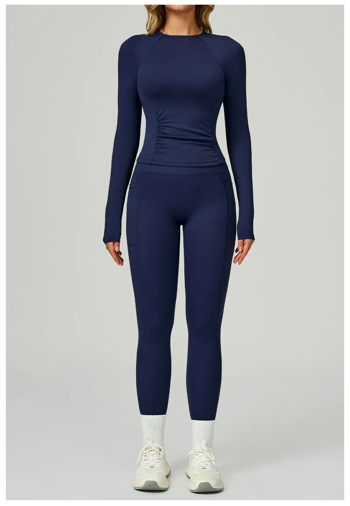 2 Pieces Yoga Suit Women Sports Set Quick-Drying Gym Set Women Tracksuit Running Workout Long Sleeve Sports Yoga Clothing