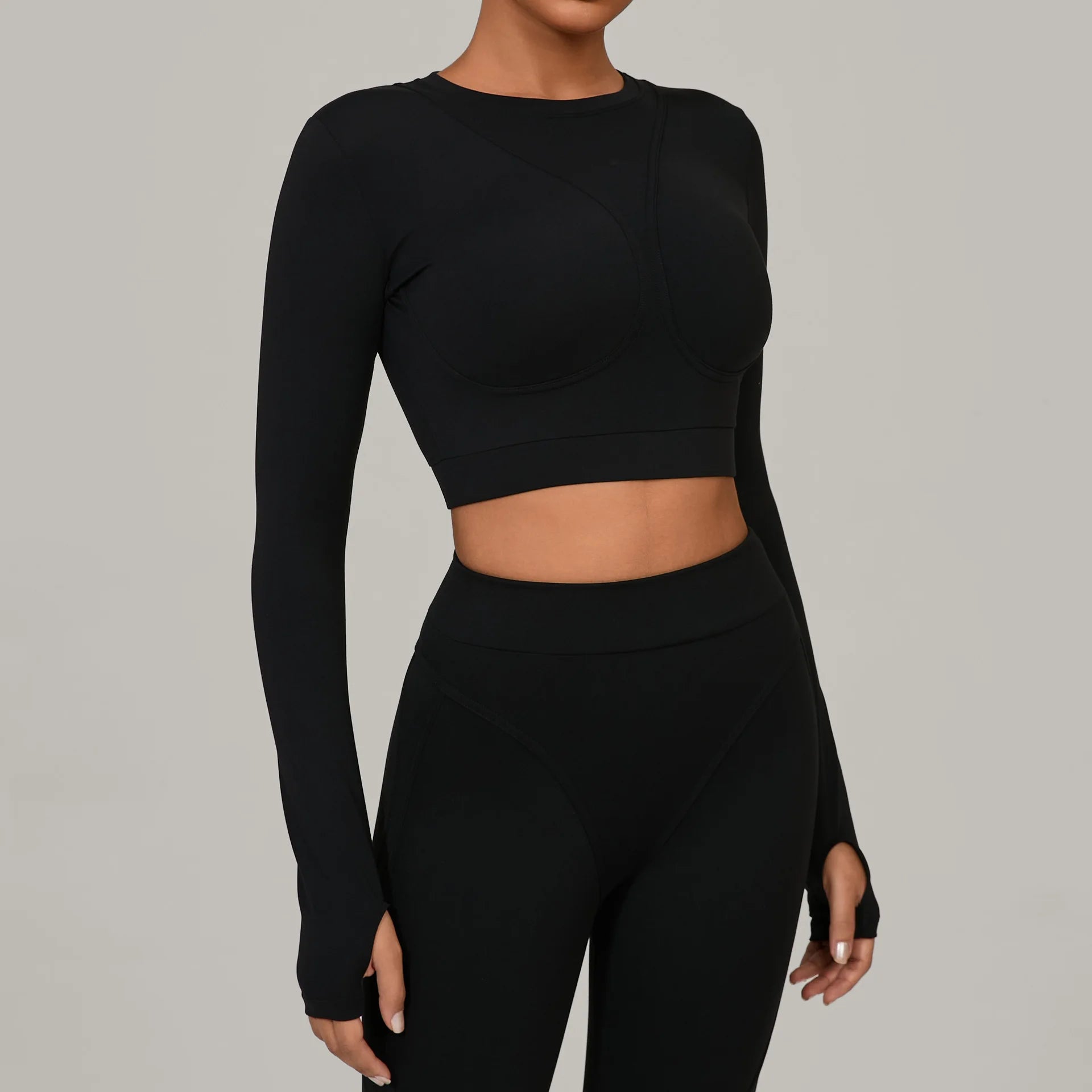 Women Yoga Shirts Crop Top Fitness Long Sleeves Push Up Shirts Women Yoga Sports Gym Clothes Running Quick-drying Workout Tops