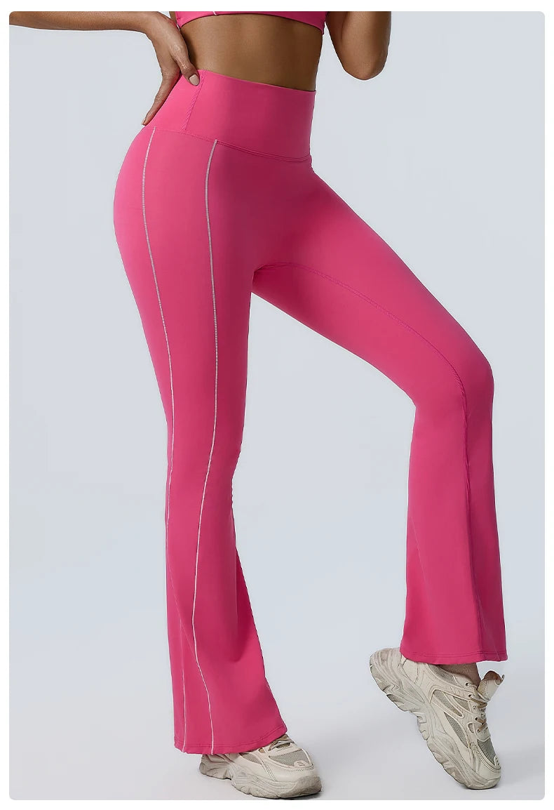 Yoga Leggings Women Yoga Pants Running Bell-bottoms Yoga Tights High Waist Fitness Pants Gym Leggings Sports Wide Leg Pant