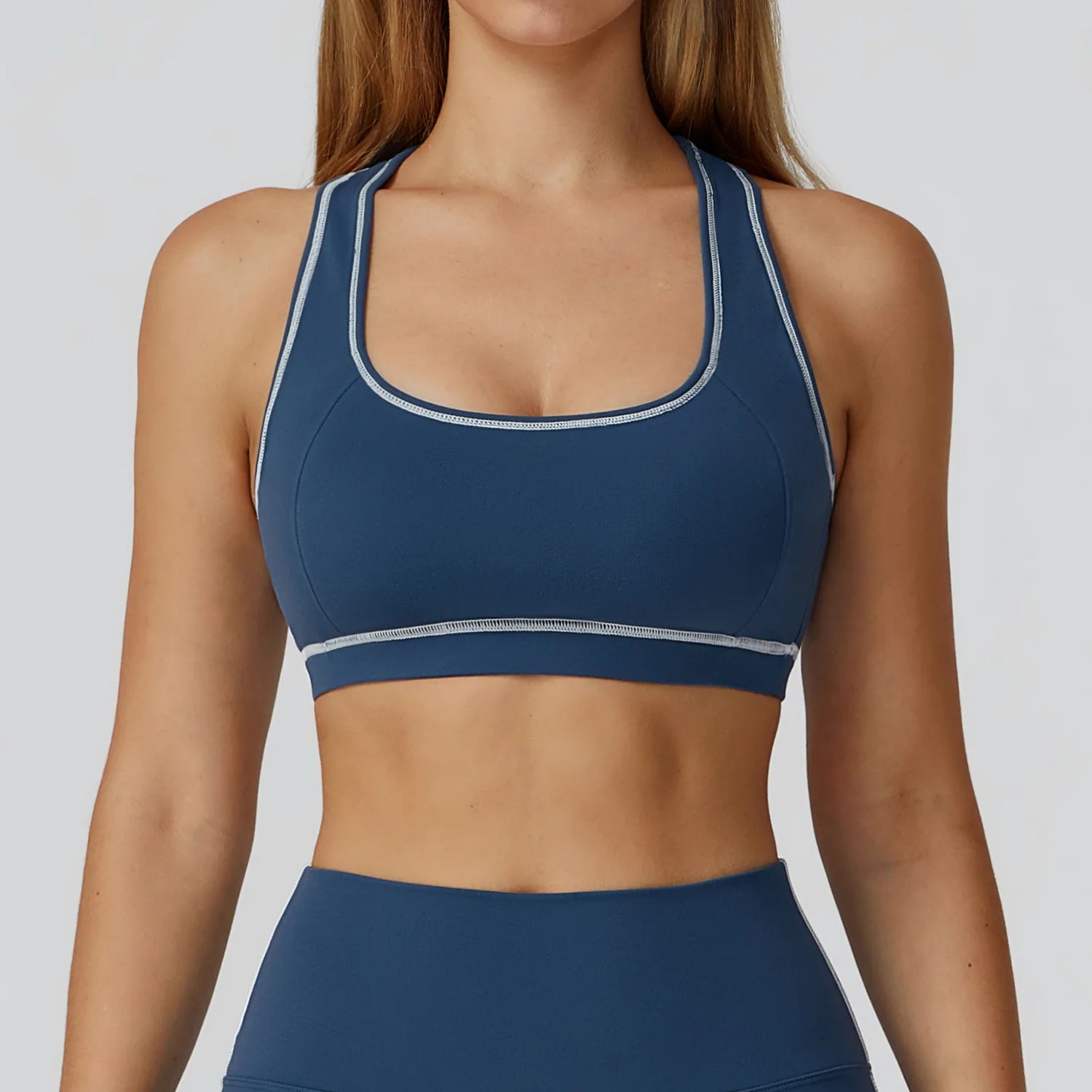 Fitness Top Women Breathable Sports Bra Anti-Sweat Yoga Bra Shockproof Crop Top Push Up High Strength Sport Bra Gym Workout Top
