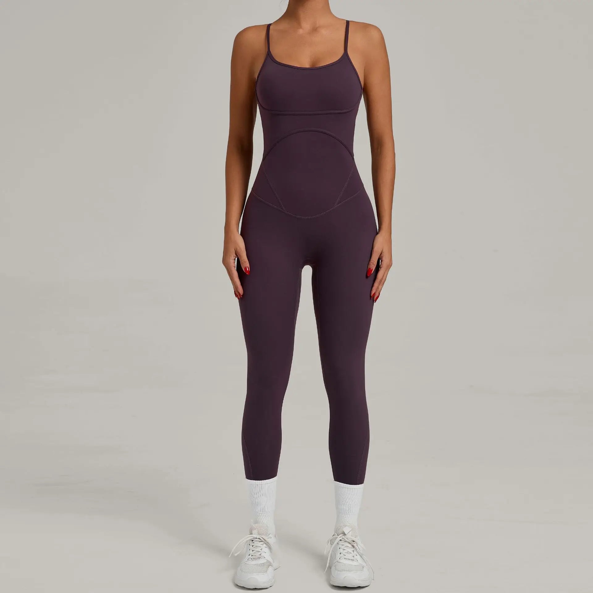 Fitness Jumpsuit Women Tracksuit Sports Playsuit Running One Piece Yoga Suit Scrunch Backless Set Rompers Gym Clothes