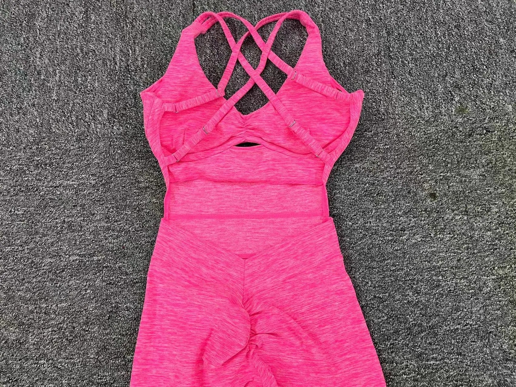 Yoga Set Jumpsuits Women Tracksuit Ribbed One Piece Fitness Rompers Sleeveless Backless Sportswear Gym Set Workout Clothes