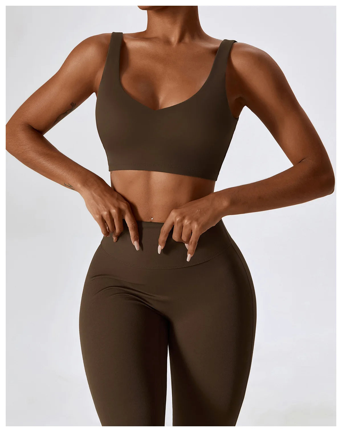 Women Tracksuit Gym Yoga Suit 2PCS Tight Fitting Sports Set Workout Breathable T Shirts Bra Tank Top Loose Bell-bottoms Leggings