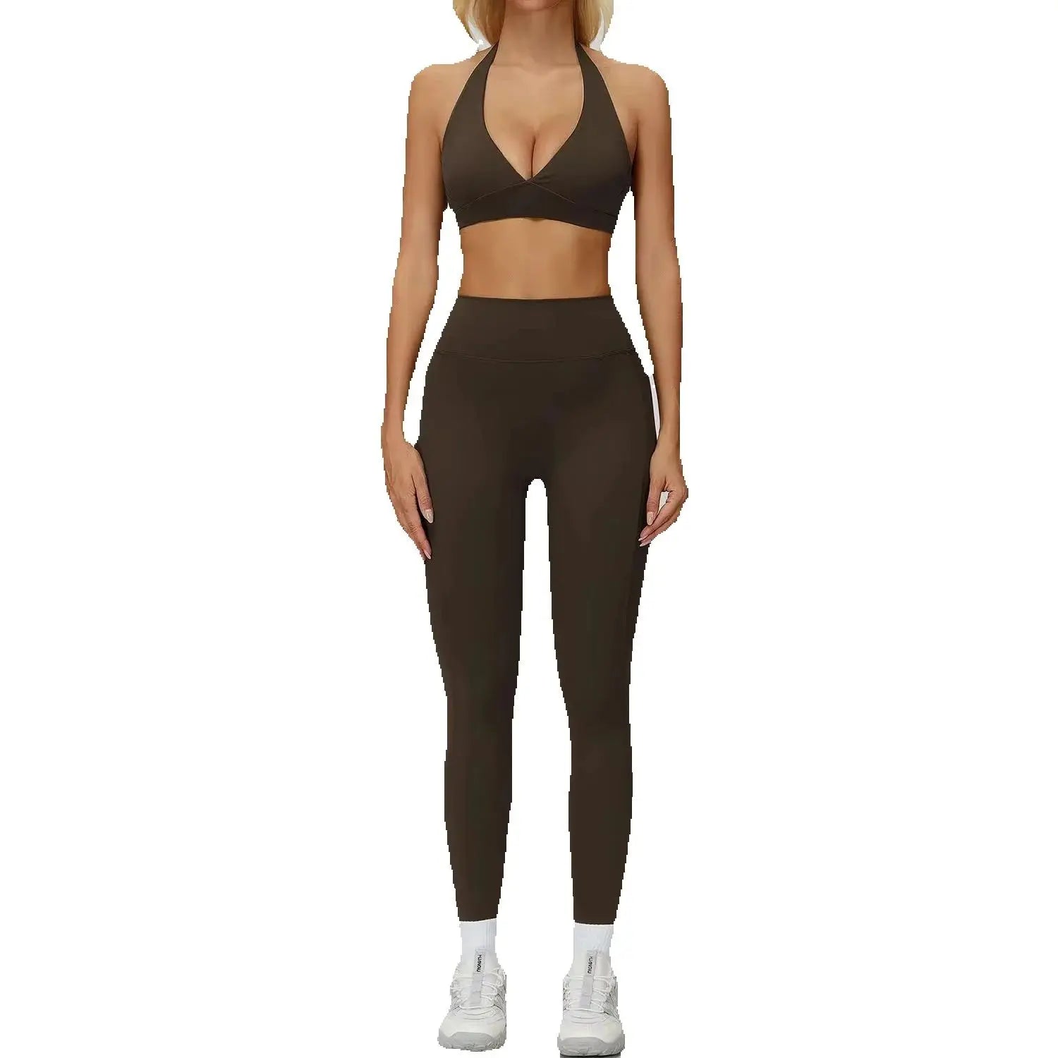 Yoga Suit 2PCS Women Tracksuit Sports Bra High Waist Legging Gym Set Fitness Outfit Running Workout Clothes Push Up Sportswear