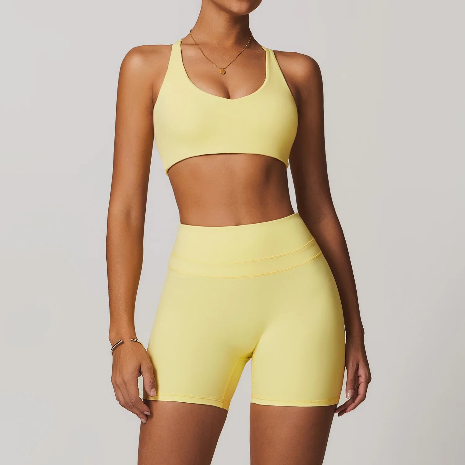 Yoga Suit 2PCS Sports Set Women Quick-Drying Gym Set Women Tracksuit Running Workout Short Sleeves Sports Yoga Clothing