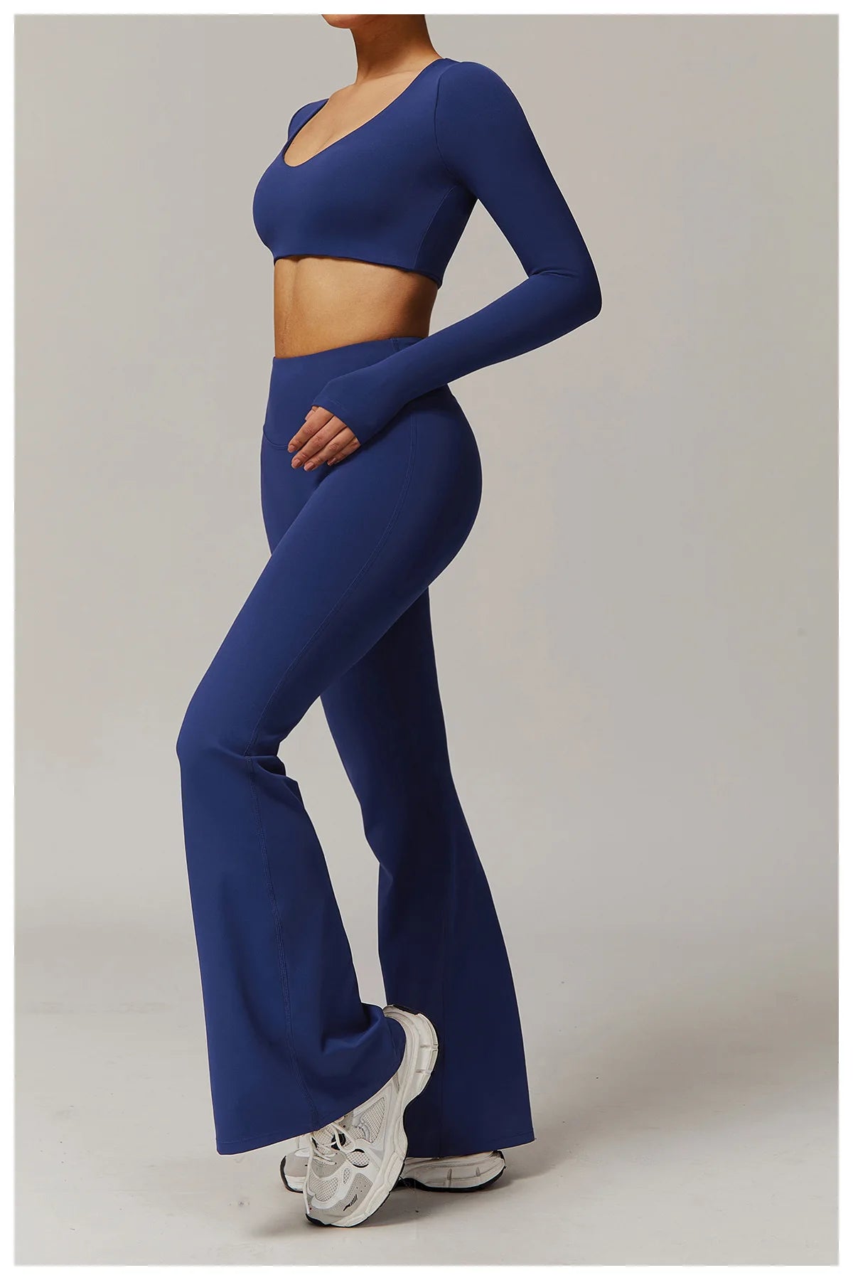 Yoga Shirts For Women Crop Top Long Sleeve Fitness Running Women Gym Clothes Workout Dry Fit Breathable High Elastic Sports Tops
