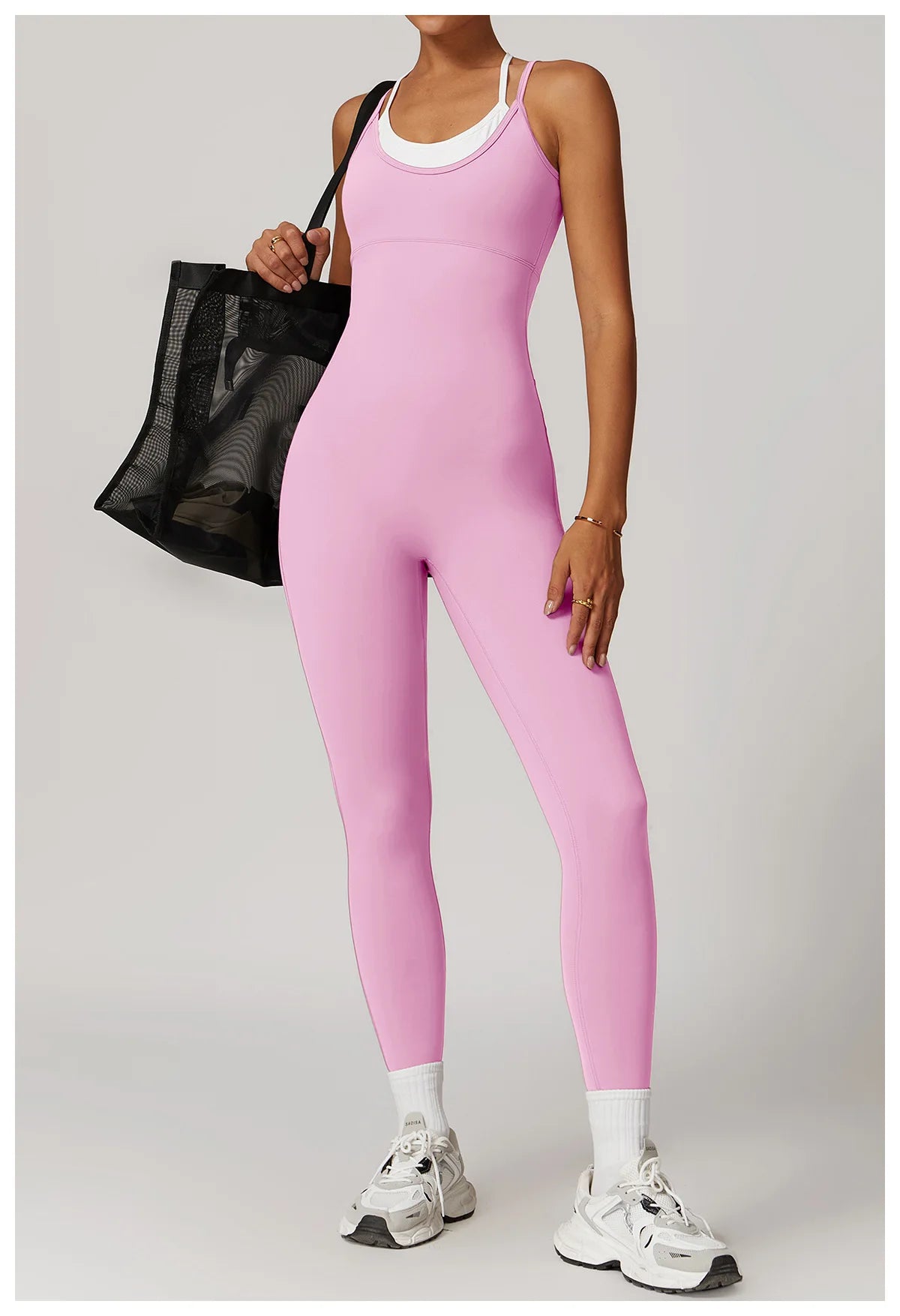 Color Blocked Jumpsuit Gym Set Women Yoga Suit Back Cross Sportswear Women Sports Jumpsuit Fitness Rompers Workout Bodysuits