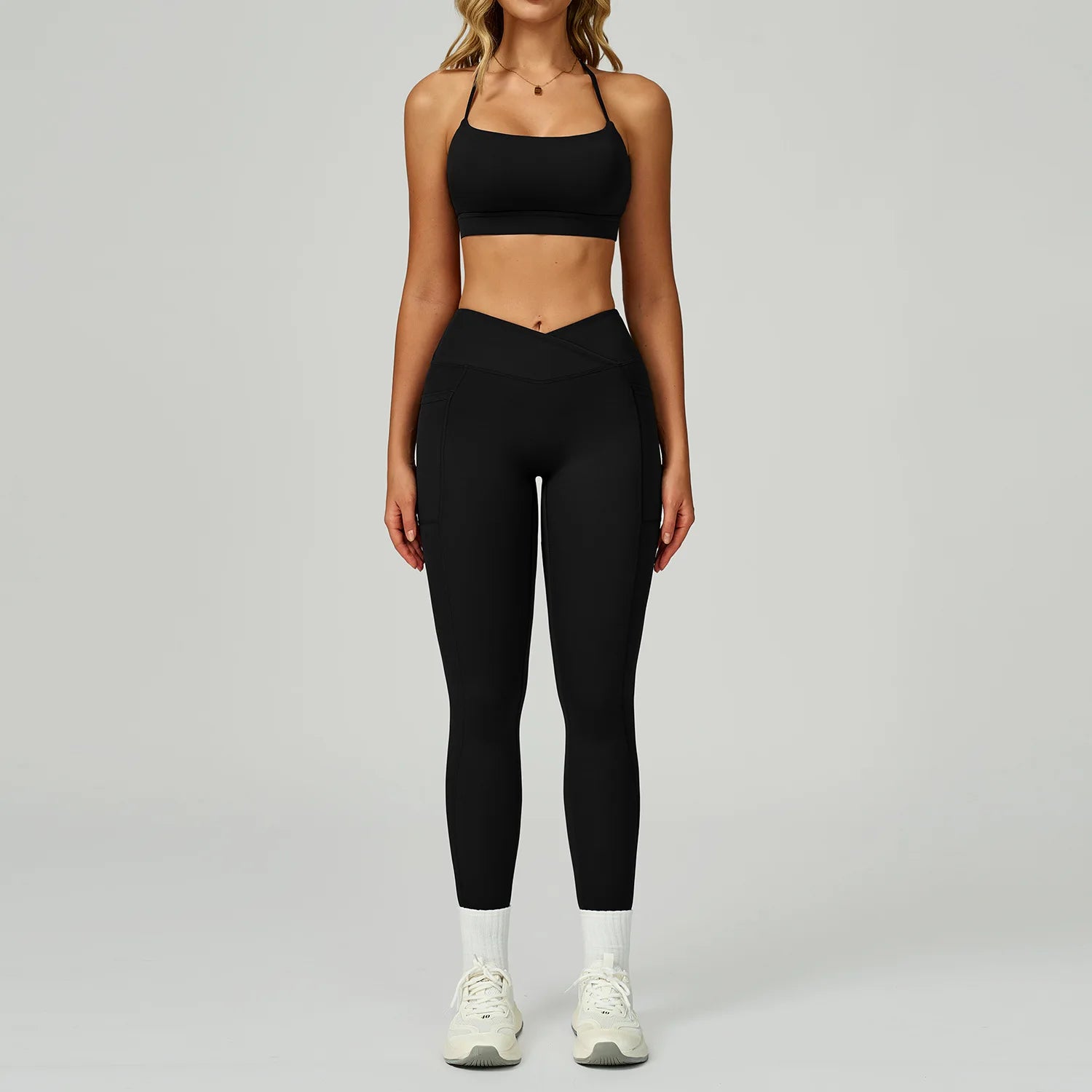 Yoga Suit 2PCS Women Tracksuit Sports Bra High Waist Leggings Shorts Outfit Gym Set Fitness Workout Clothes Push Up Sportswear