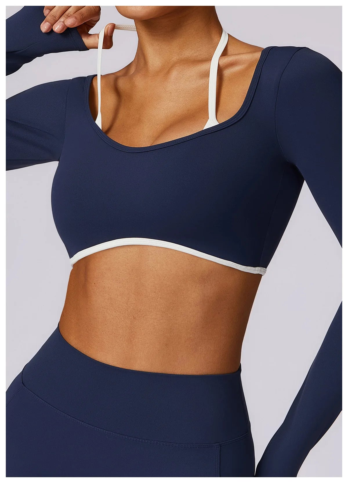 Hollowing Out Yoga Shirts For Women Long Sleeve Fitness Running Gym Clothes Workout Dry Fit Breathable High Elastic Sports Top