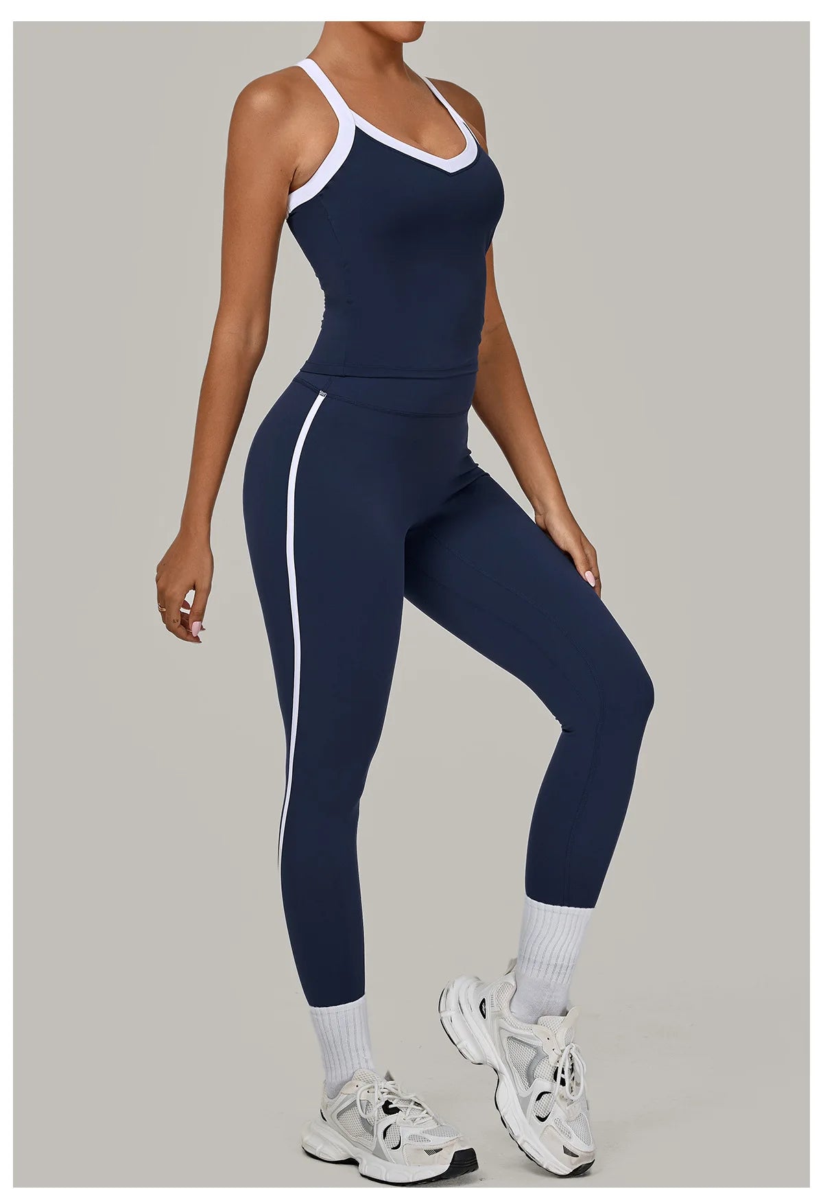 2 Pieces Yoga Set Women's Tracksuit Workout Clothes Sportswear Gym Clothing High Waist Leggings Fitness Bra Push Up Sports Suits