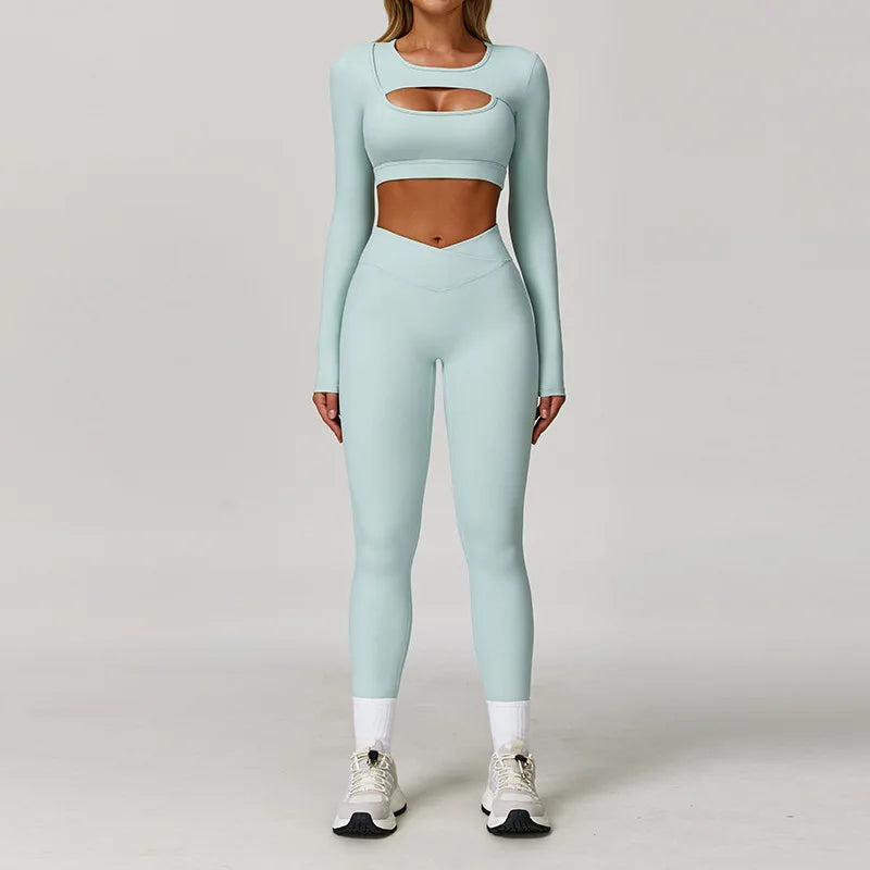 Sportswear Yoga Set 2PCS Gym Clothes Workout Outfits Yoga Suits For Women Tracksuits Fitness Set Sports Bra Running Gym Leggings