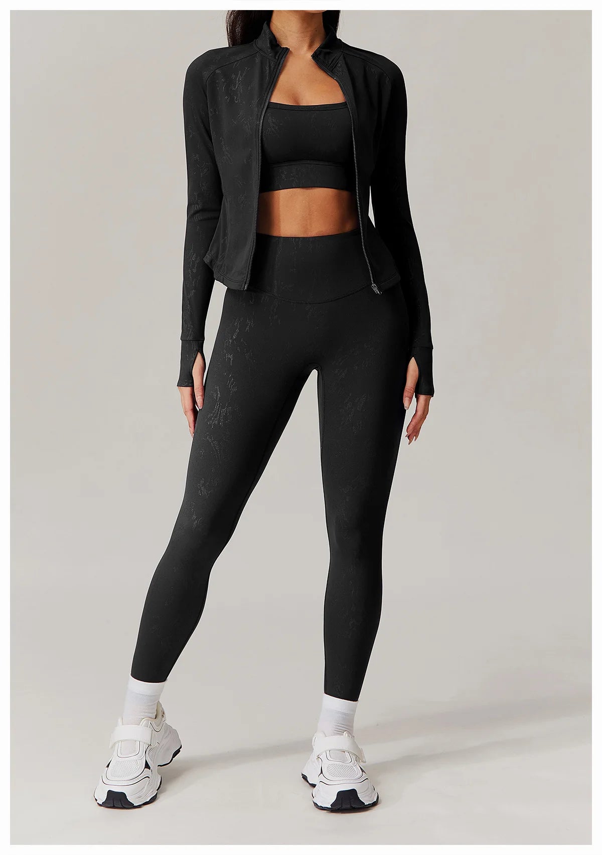 Zipper Jacket Women Yoga T-shirts Crop Tops Solid Sports Top Long Sleeve Running Shirts Sexy Quick Dry Fitness Gym Sport Wear