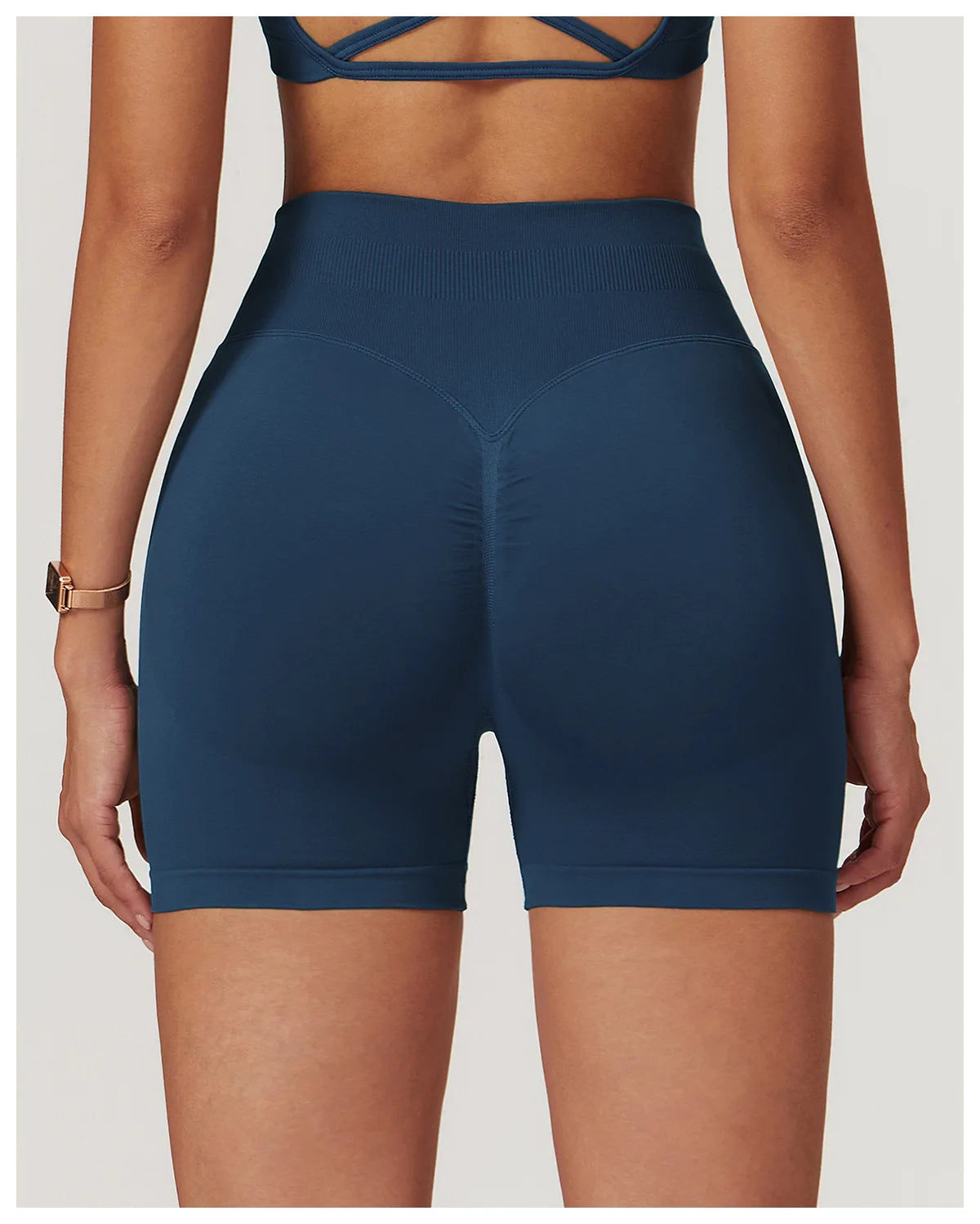 Ribbed Shorts for Women Yoga Shorts Push Up Booty Workout Gym Shorts Fitness High Waist Sports Short Seamless Women Clothing