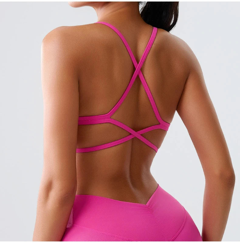 Women Fitness Yoga Bra Race Back Sports Bras Nylon Top Women Bra Sexy Breathable Underwear For Women Gym Bra Running Workout Bra