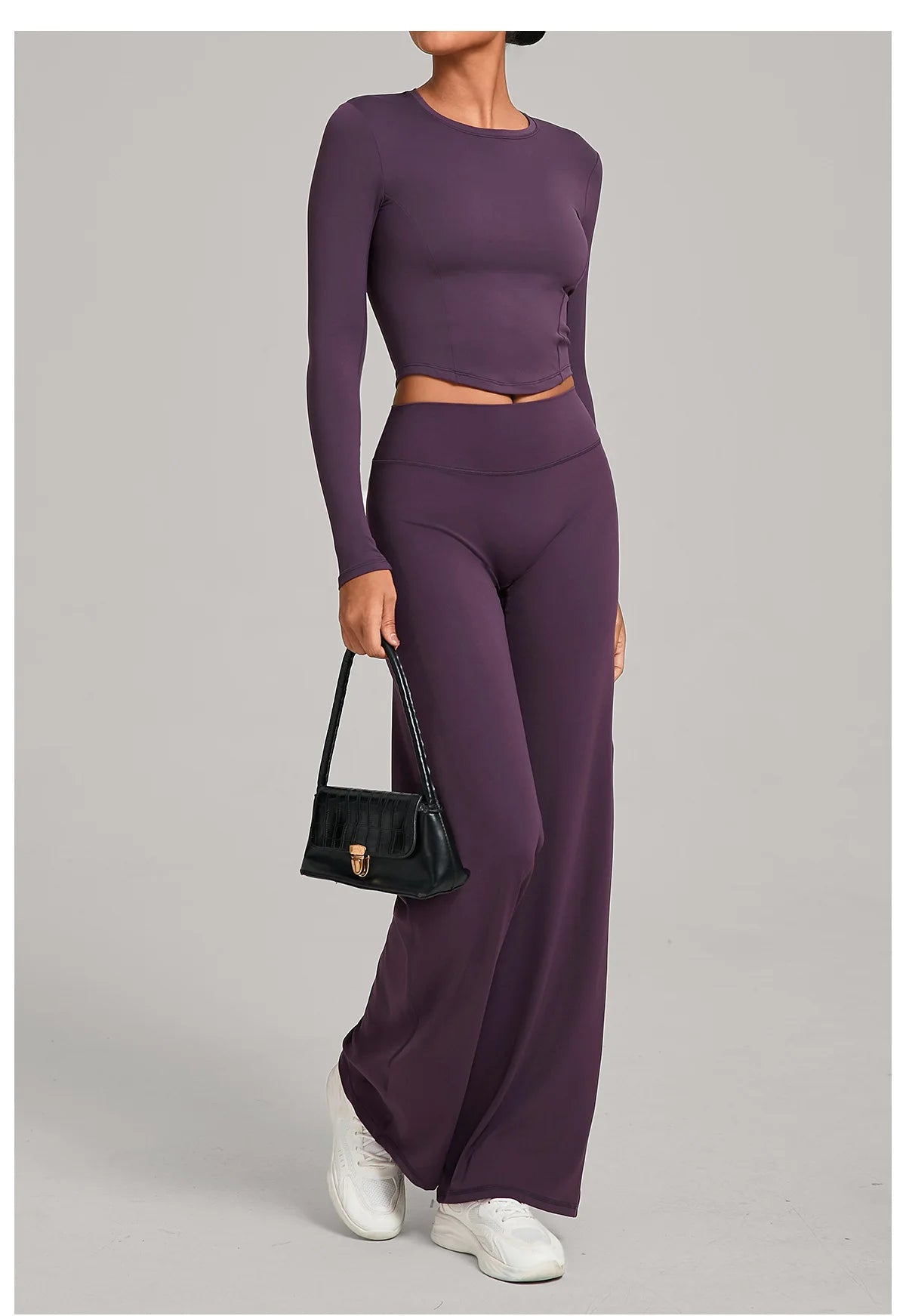 Gym Outfits 2PCS Yoga Suit Sports Set Women Sportswear Quick-Drying Women Tracksuit Running Workout Long Sleeve Yoga Clothing