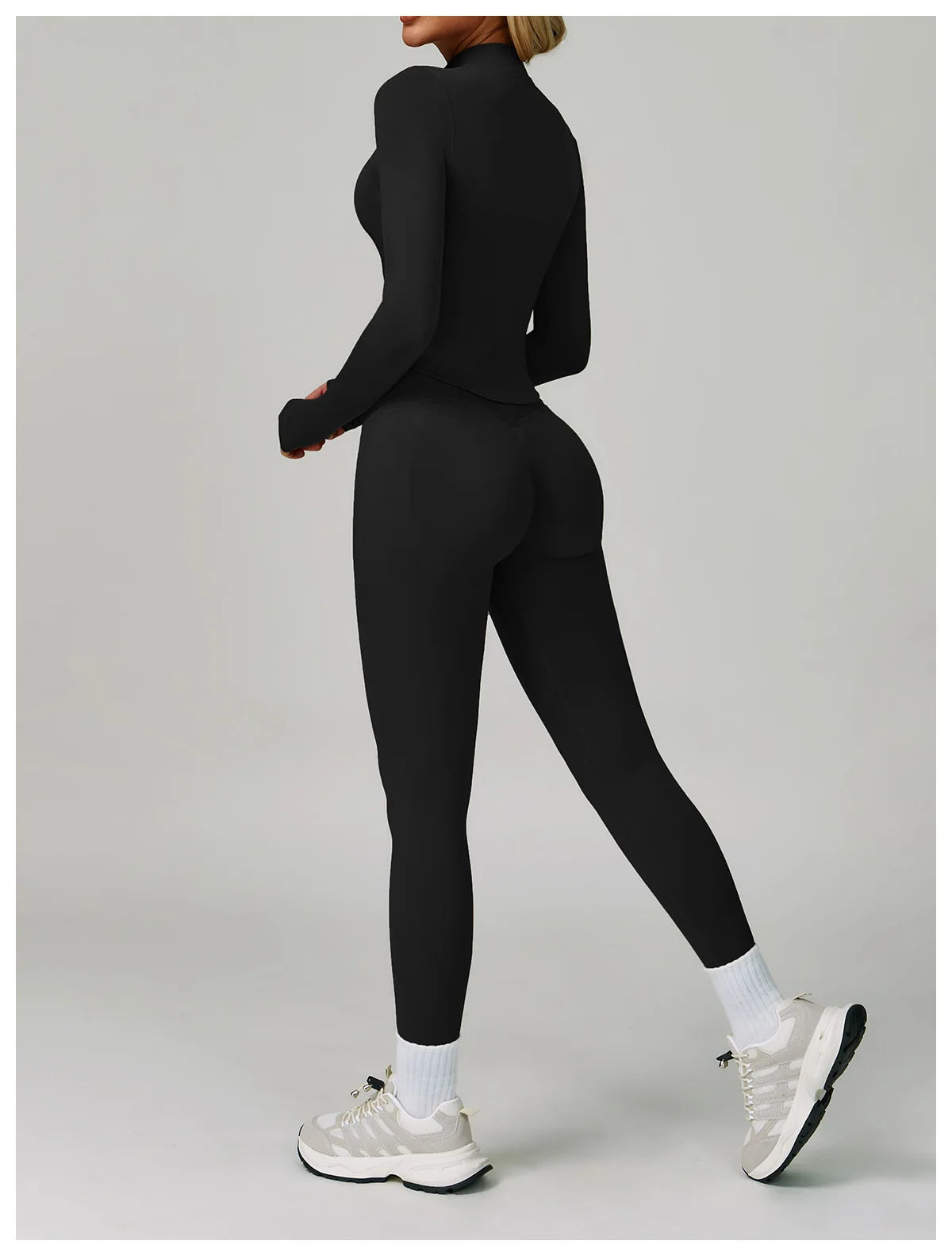 2/3PCS Yoga Suit Sports Set Women Tracksuit Gym Set Seamless Running Workout Set Push Up Long Sleeve Sports Jacket Yoga Clothing
