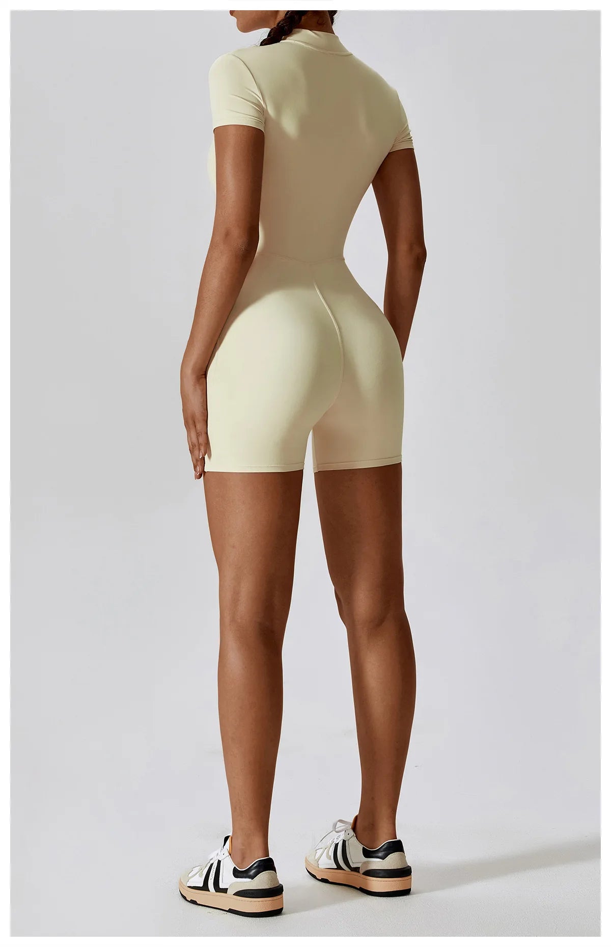 Summer Zipper Jumpsuits Short Sleeve Yoga Bodysuit Women's Yoga Set Gym Tracksuit Push-up Workout Clothes Dance Fitness Bodysuit