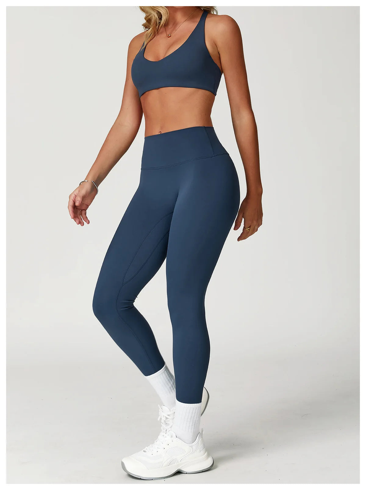 Women's Tracksuit 2PCS Fitness Suit Yoga Set Sportswear Workout Sports Bra High Waist Leggings Gym Clothing Seamless Sports Suit