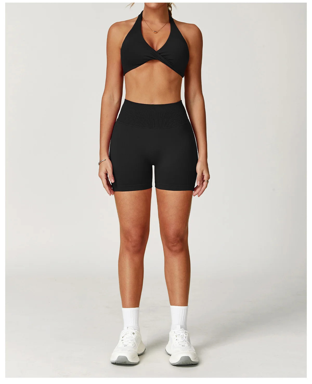 2PCS Yoga Suit Sports Set Women Gym Set Women Tracksuit Running Workout Long Sleeve Sports Shirt Yoga Clothing Seamless Leggings