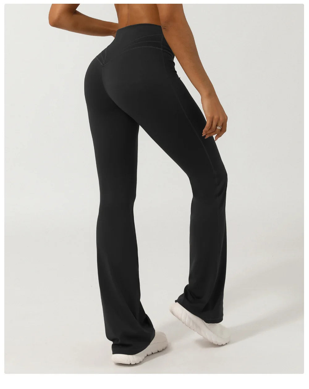 Women Yoga Bell-bottoms Tight Lifting High Waist Tights Cross Waist Sport Flared Pants Gym Running Breathable Fitness Leggings