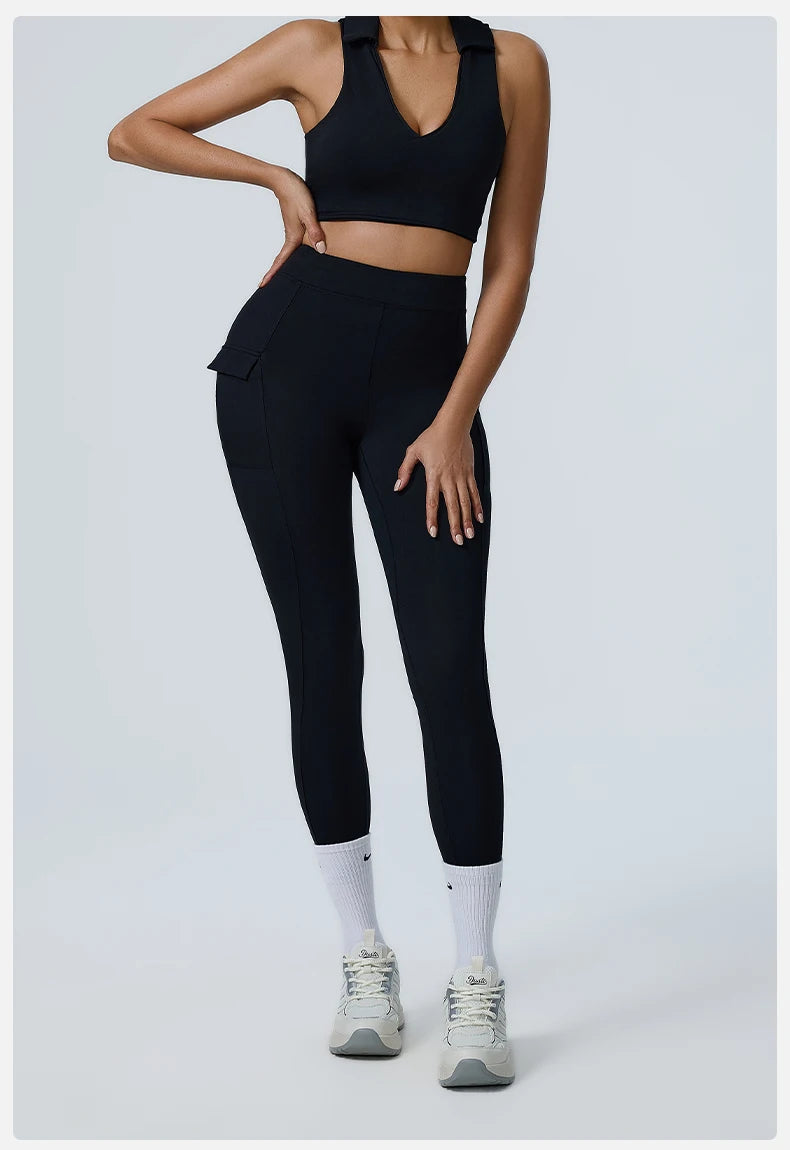 2PCS Yoga Set Women Tracksuit Sportswear Gym Workout Clothing Athletic Wear Fitness Bra High Waist Leggings Push Up Suit