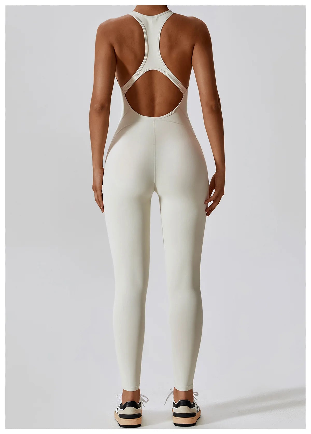 Open Back Jumpsuit for Women Workout Gym Romper Padded Yoga Set V Neck Gym Suit Backless Bodysuit Fitness Padded Gym Clothing