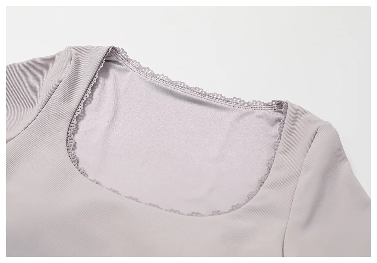 Ribbed Yoga Shirts For Women Long Sleeve Fitness Running Gym Clothes Push Up Workout Dry Fit Breathable High Elastic Sports Top