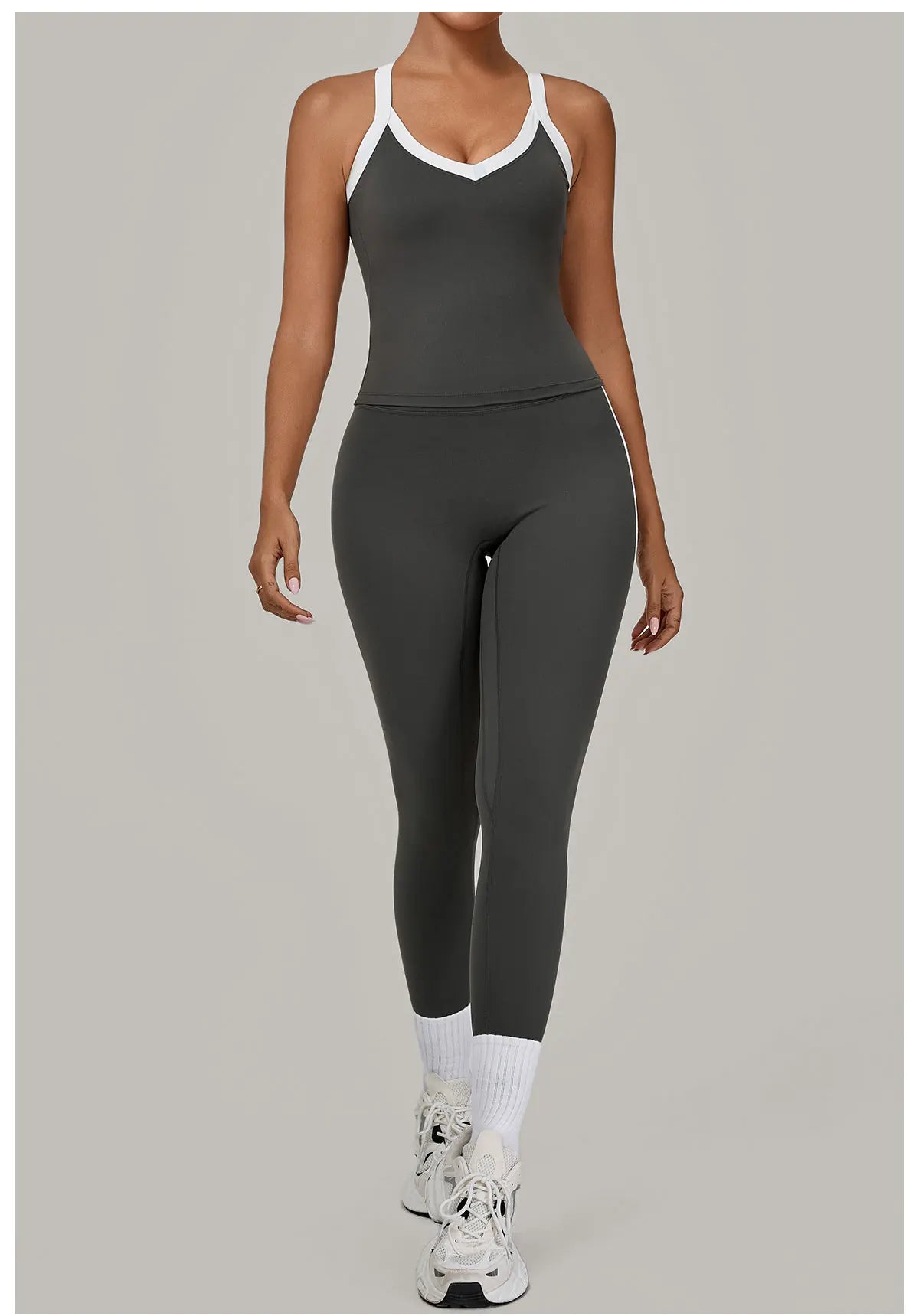 2 Pieces Yoga Set Women's Tracksuit Workout Clothes Sportswear Gym Clothing High Waist Leggings Fitness Bra Push Up Sports Suits