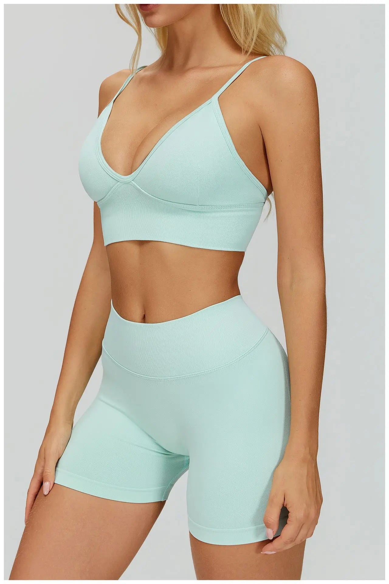 Seamless Yoga Suit 2PCS Sports Set Women Tracksuit Gym Running Workout Clothes Sports Long Sleeve Athletic Wear Yoga Clothing