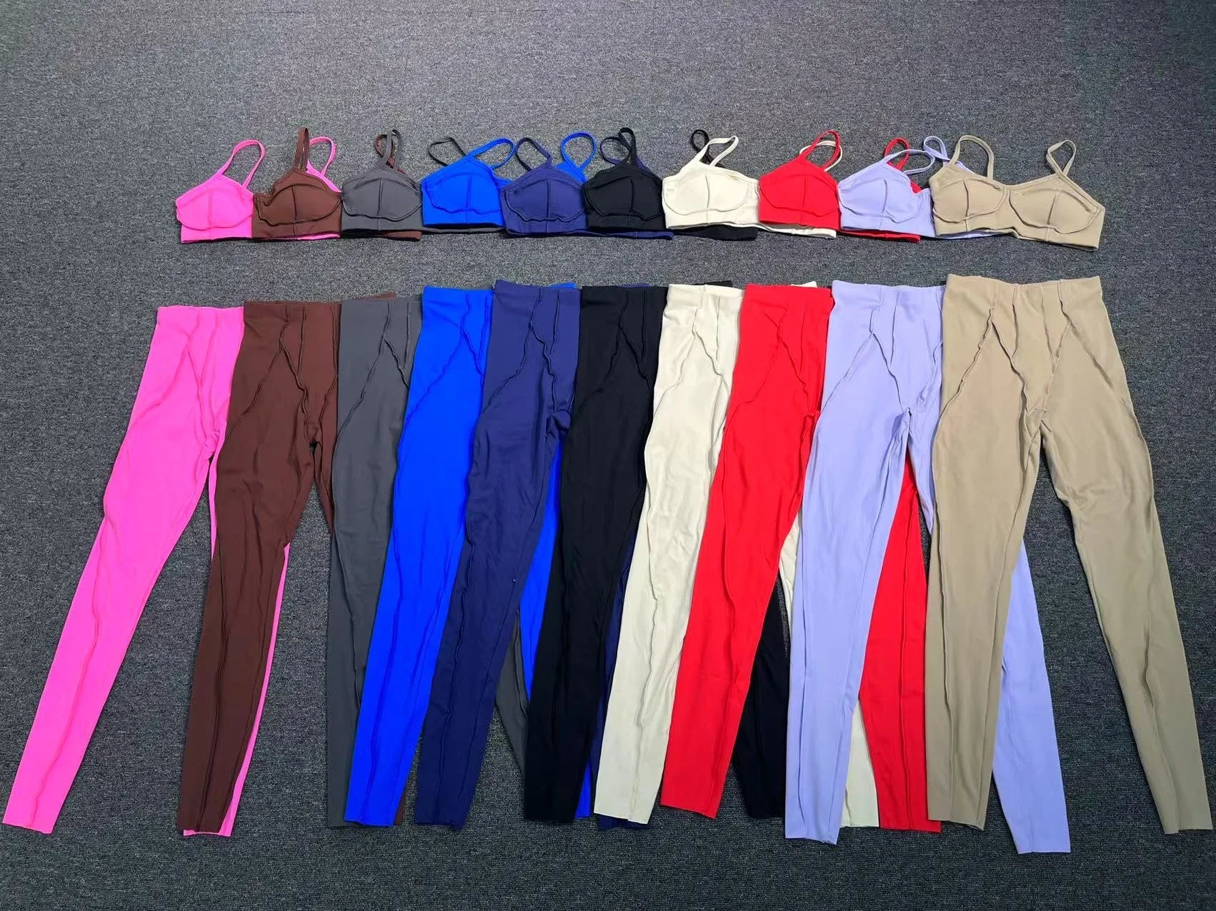 Women's Tracksuit 2 Pieces Seamless Yoga Set Workout Push Up Sportswear Gym Clothing High Waist Leggings Fitness Sports Suits