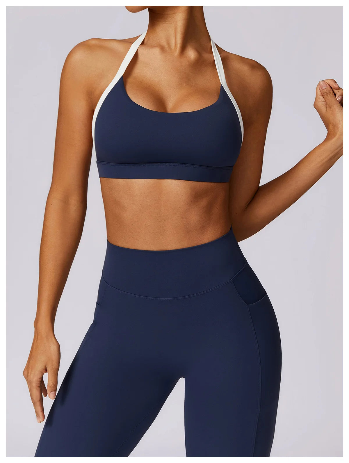 Women's Neck Hanging Back Beauty Yoga Bra Quick Drying Sports Underwear Gym Push Up Workout High-intensity Running Fitness Vest