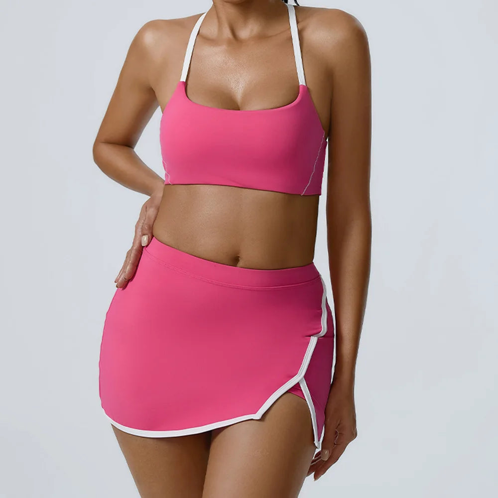 Workout Clothes Women's Tracksuit 2PCS Yoga Set Sportswear Gym Clothing High Waist Leggings Sportswear Fitness Sports Bra