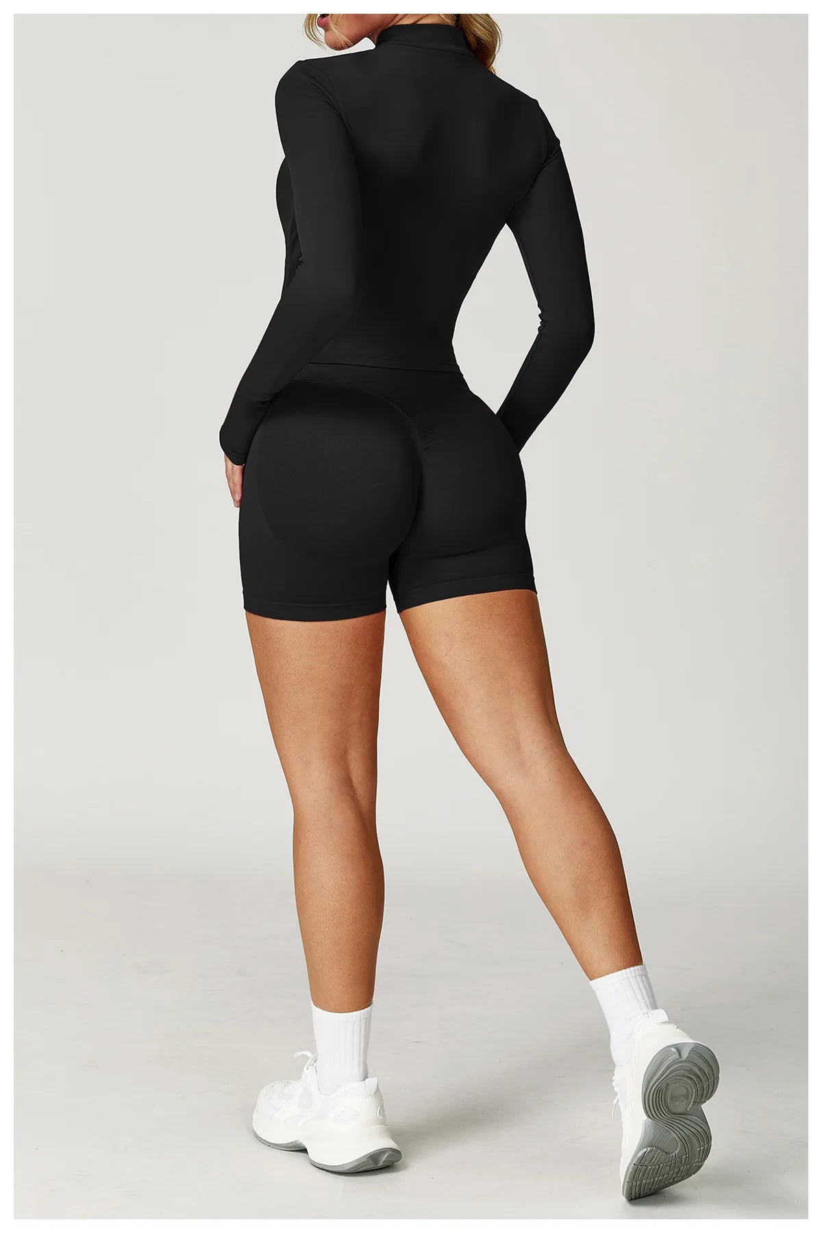 2PCS Yoga Suit Sports Set Women Gym Set Women Tracksuit Running Workout Long Sleeve Sports Shirt Yoga Clothing Seamless Leggings