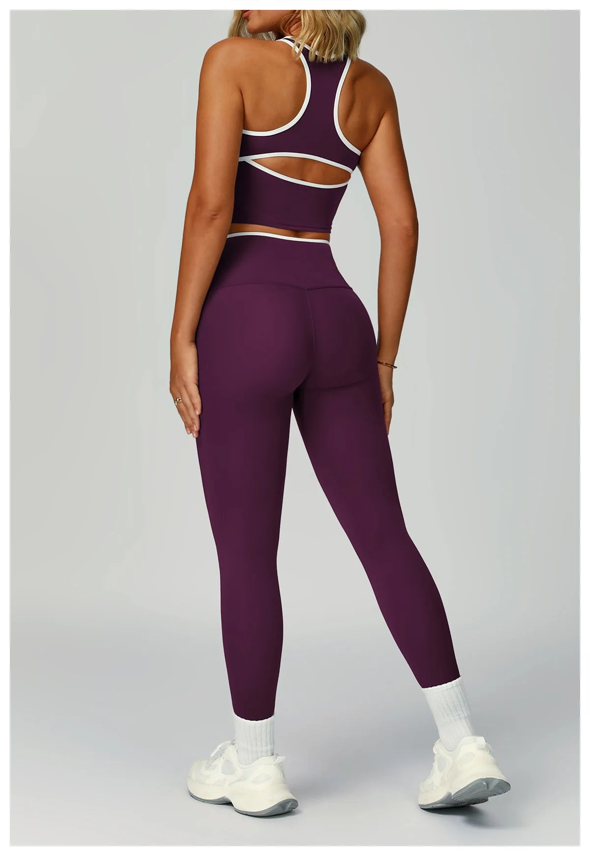 Gym Tracksuit Yoga Set 2 Pieces Workout Outfits Fitness Sportswear High Waist Leggings Sports Bra Athletic Wear Women Clothes