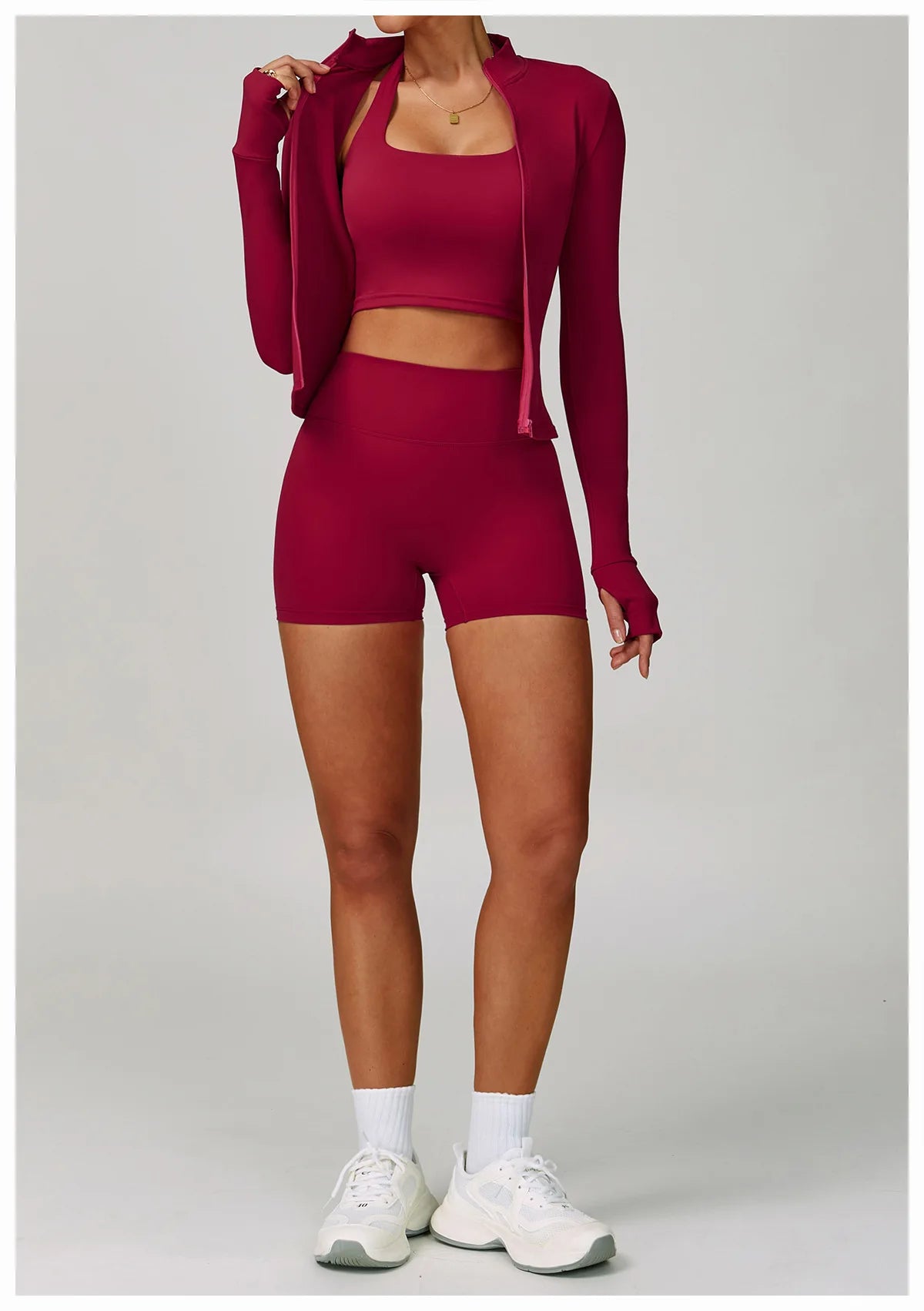 Zipper Yoga Shirts For Women Jacket Long Sleeve Fitness Running Gym Clothes Workout Dry Fit Breathable High Elastic Sports Top