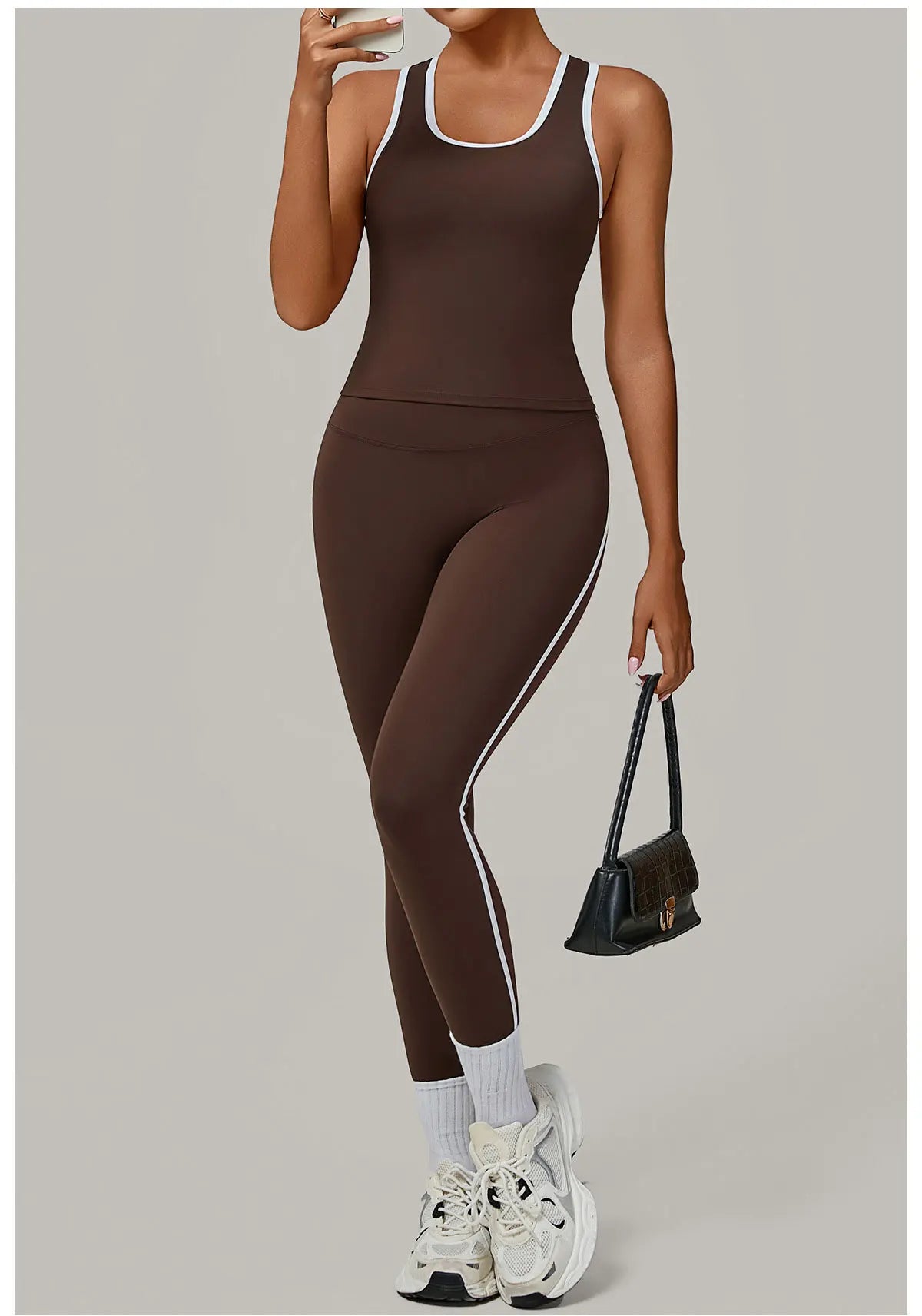 Sportswear 2PCS Women's Tracksuit Yoga Clothes Fitness Set Breathable Activewear Sexy Sports Bra Top High-Waisted Leggings Set