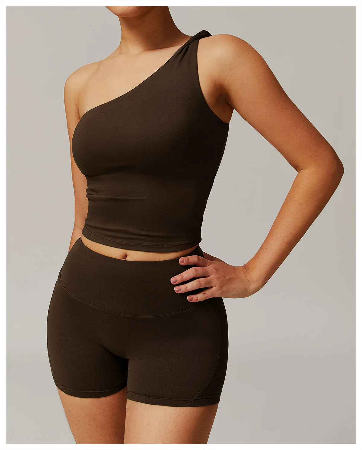 Single Shoulder Tank Top Women Gym Women Sports Underwear Push Up Crop Top Fitness Bra Breathable Running Athletic Sportswear