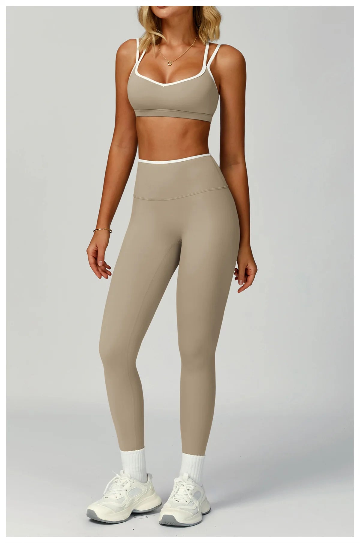 Gym Tracksuit Yoga Set 2 Pieces Workout Outfits Fitness Sportswear High Waist Leggings Sports Bra Athletic Wear Women Clothes