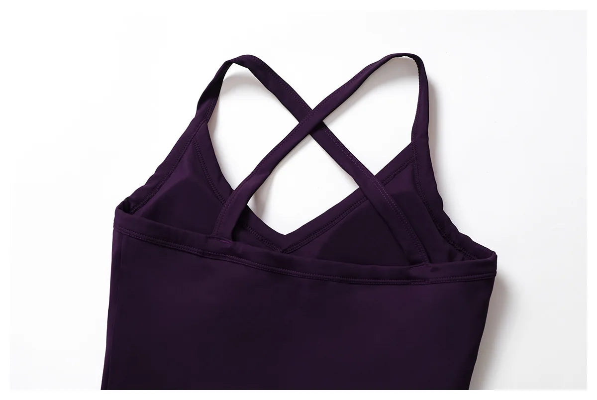 Yoga Boilersuit Sleeveless Women's Sportswear Gym Jumpsuits Workout Clothes High-intensity Fitness One-piece Skin-tight Garment