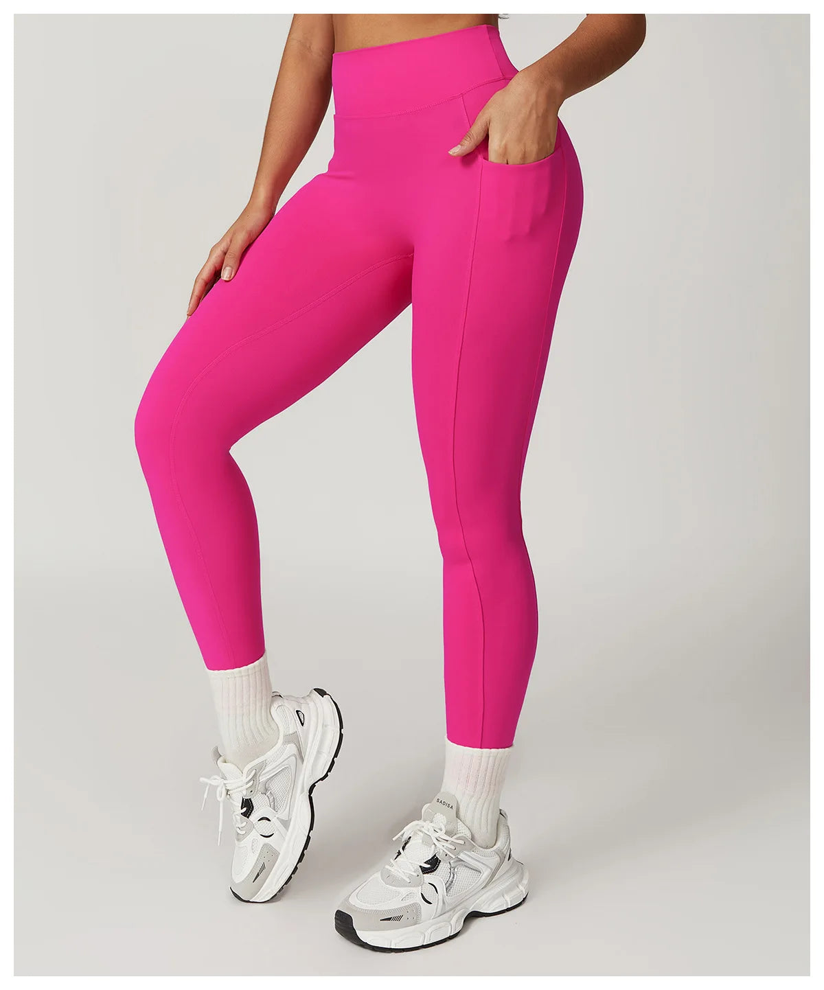 V-shaped Back Leggings Fitness Women Sport Leggings High Waist Elastic Solid Yoga Pants Gym Jogging Push Up Slim Pants Female