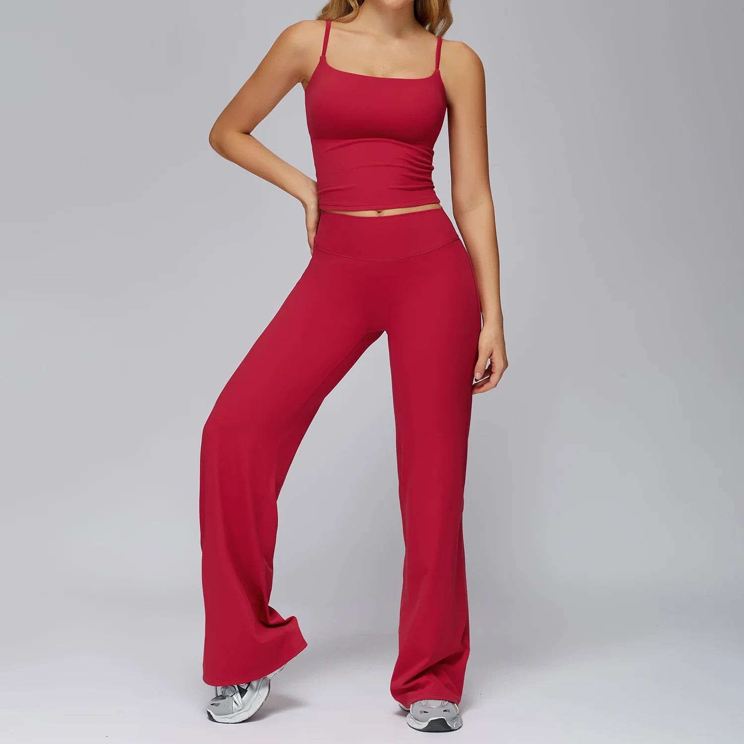 Yoga Set 2PCS Women Sportswear Workout Clothes Seamless Athletic Wear Gym Legging Fitness Bra Crop Top Long Sleeve Sports Suits