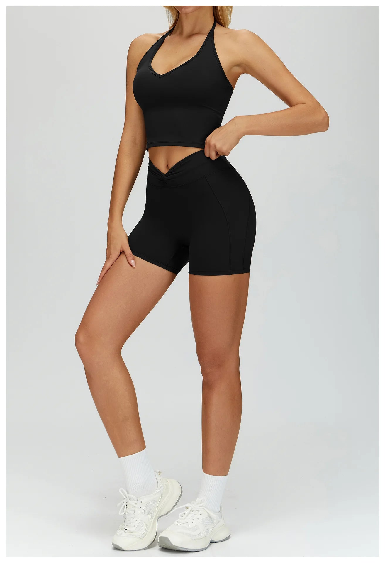 2 PCS Women Tracksuit Yoga Set Sexy Sport Bra High Waist Sports Shorts Gym Outfits Fitness Short Sleeves Workout Suit Sporstwear